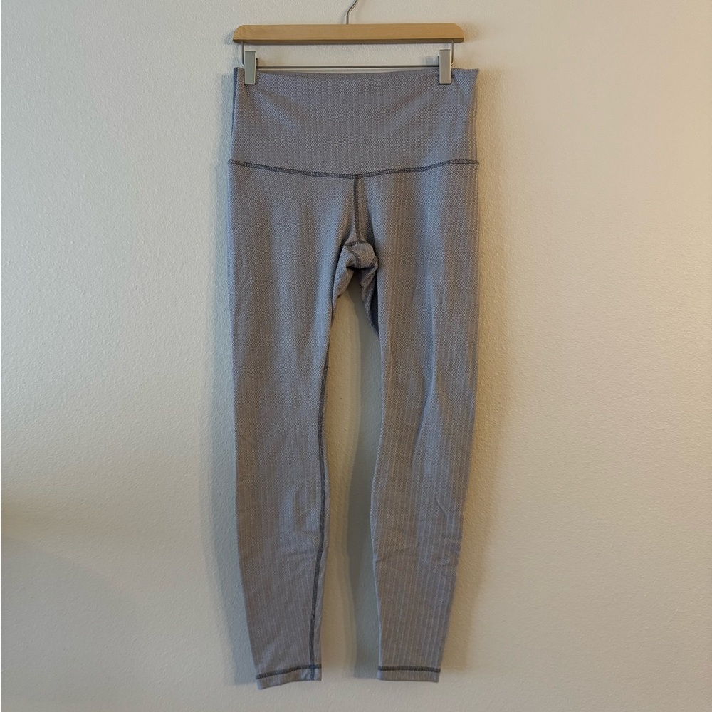lululemon athletica Light Gray Ribbed High-Rise Leggings
